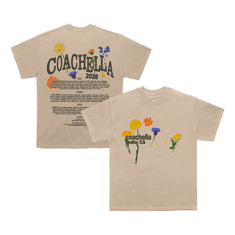 Pressed Flowers 2026 Lineup Tee – Coachella Store