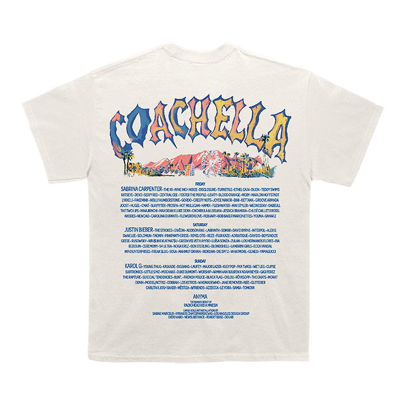 Coachella Pastels 2026 Lineup Tee