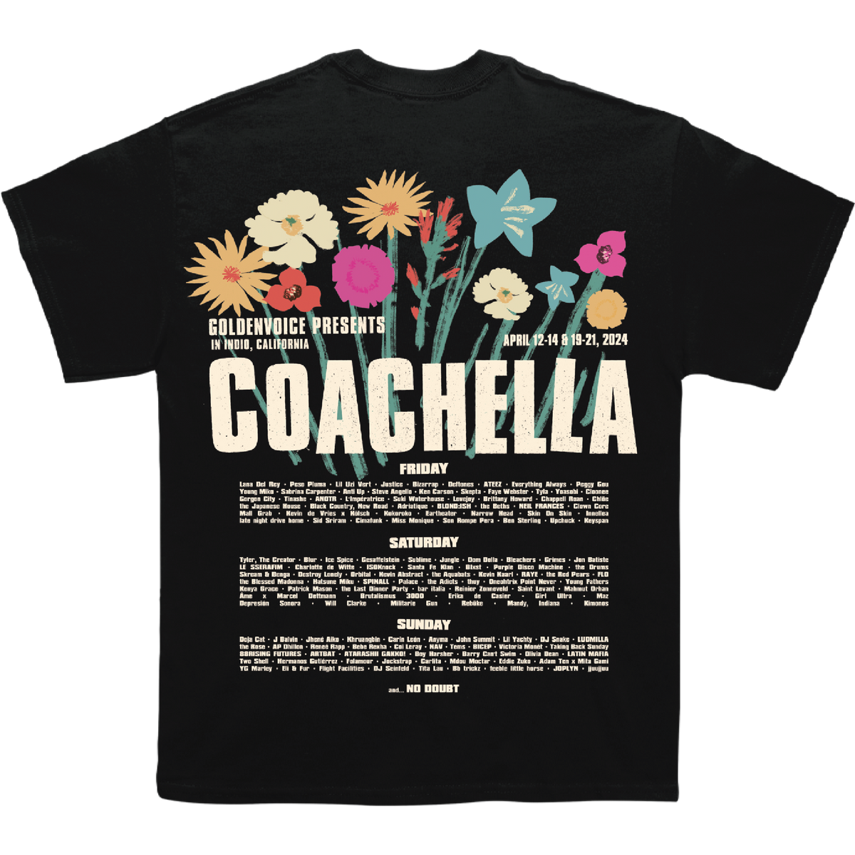 Superbloom 2024 Lineup Tee Coachella Store