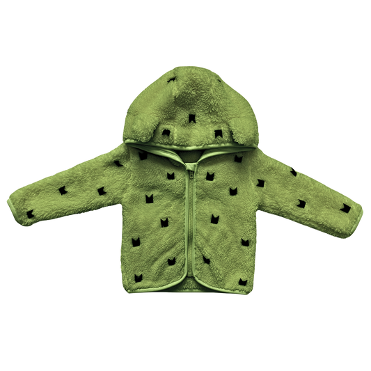 Cactus Teddy Kids Zip Hoodie