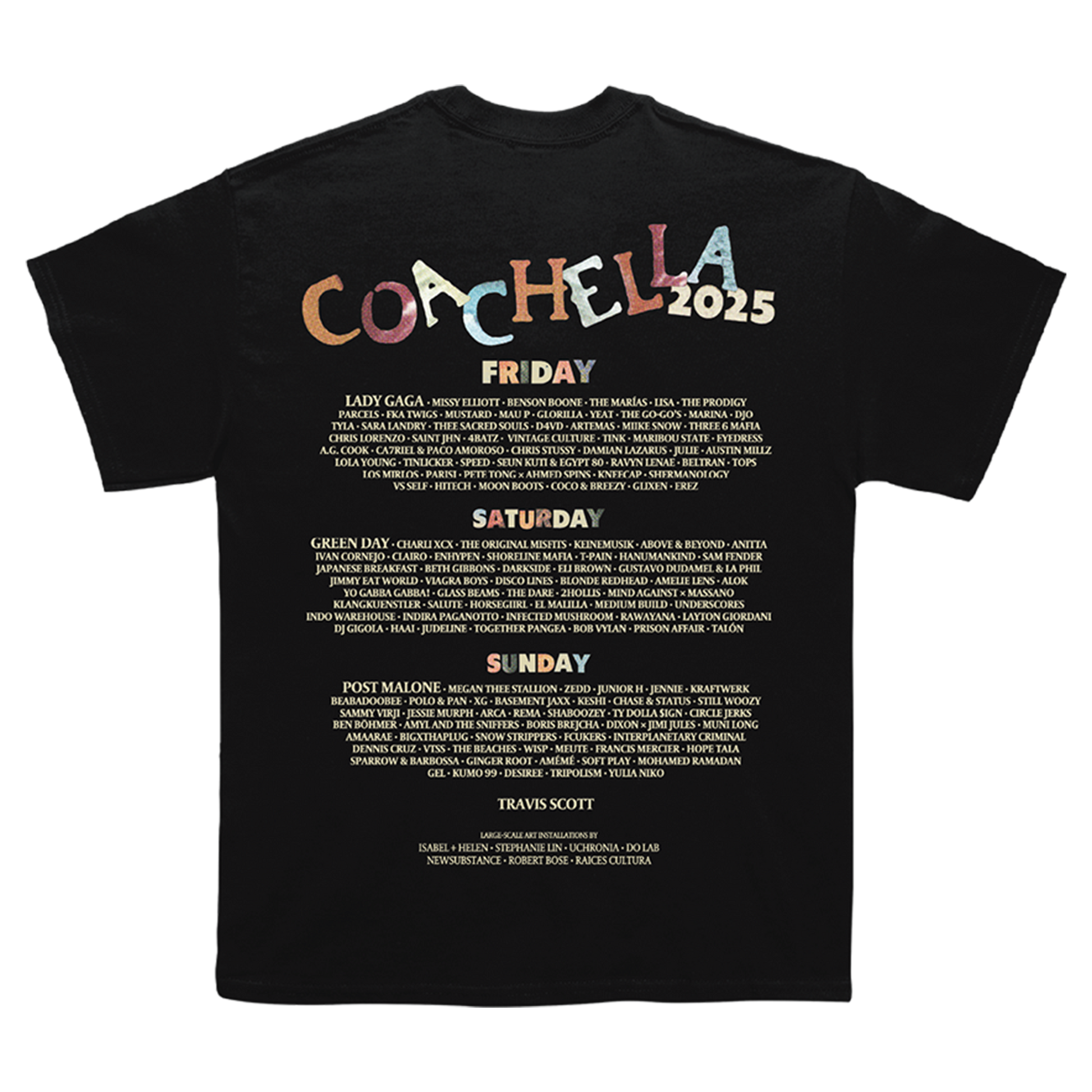 Coachella - Collage Lineup T-Shirt - Back