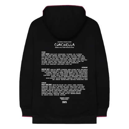 Coachella 2025 Lineup Hooded Sweatshirt - Back