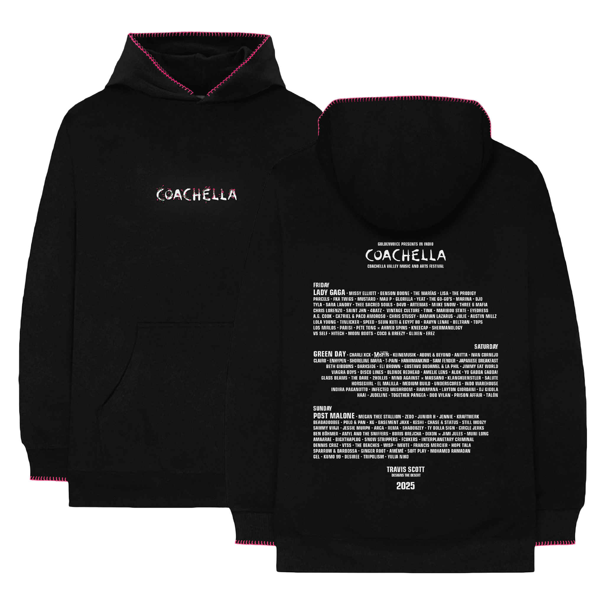 Coachella 2025 Lineup Hoodie Coachella Store