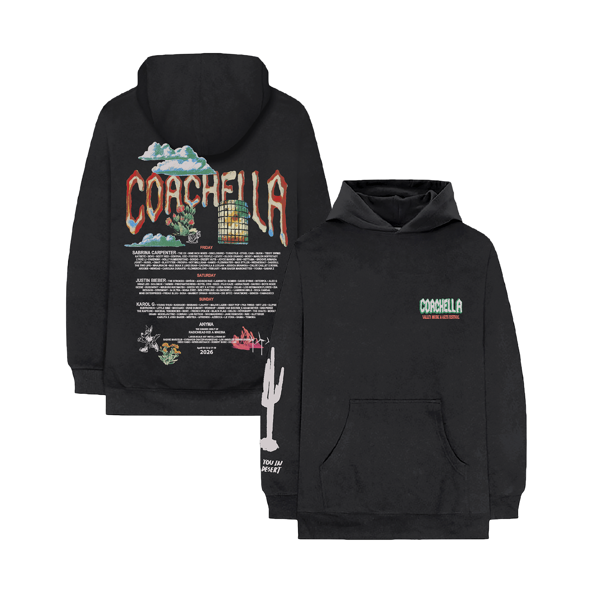 Desert Icons 2026 Lineup Hoodie – Coachella Store