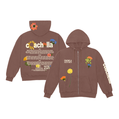 Pressed Flowers Lineup Zip Hoodie