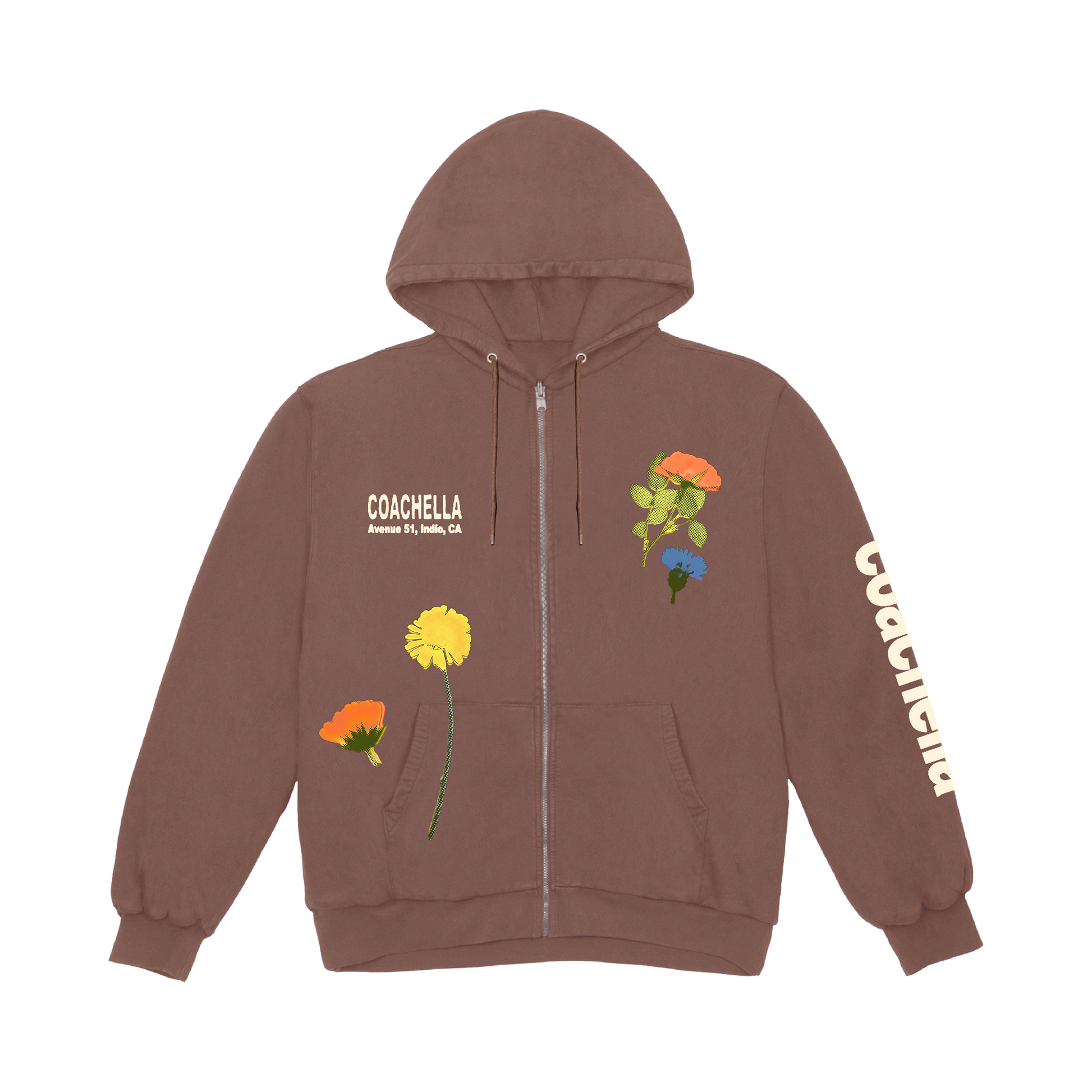 Pressed Flowers Lineup Zip Hoodie – Coachella Store Pressed Flowers Lineup Zip Hoodie – Coachella Store