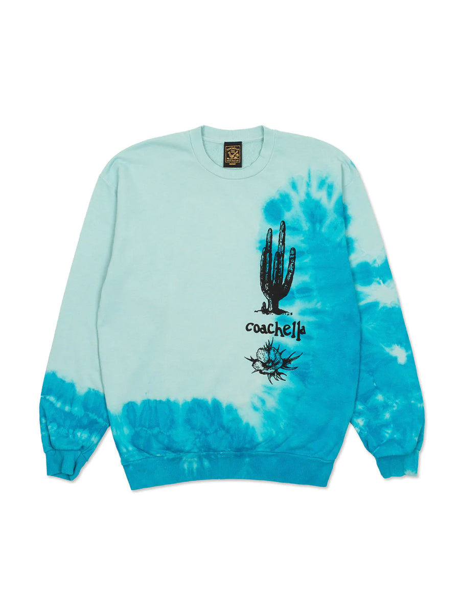 Blue/Turquoise Dye Crewneck Coachella Store