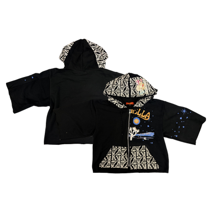 SUAY x Coachella Reclaimed Zip Hoodie - Black – Coachella Store