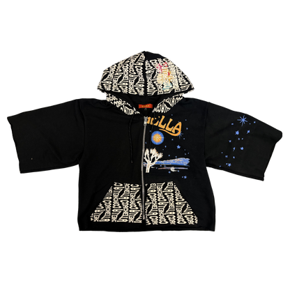 SUAY x Coachella Reclaimed Zip Hoodie - Black