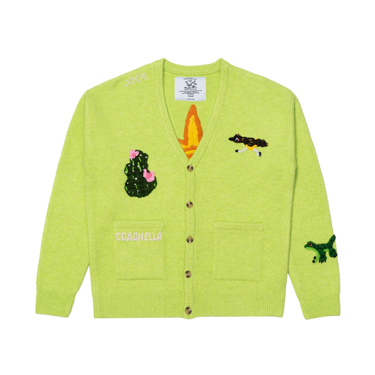 Felt Cute Chartreuse Knit Cardigan